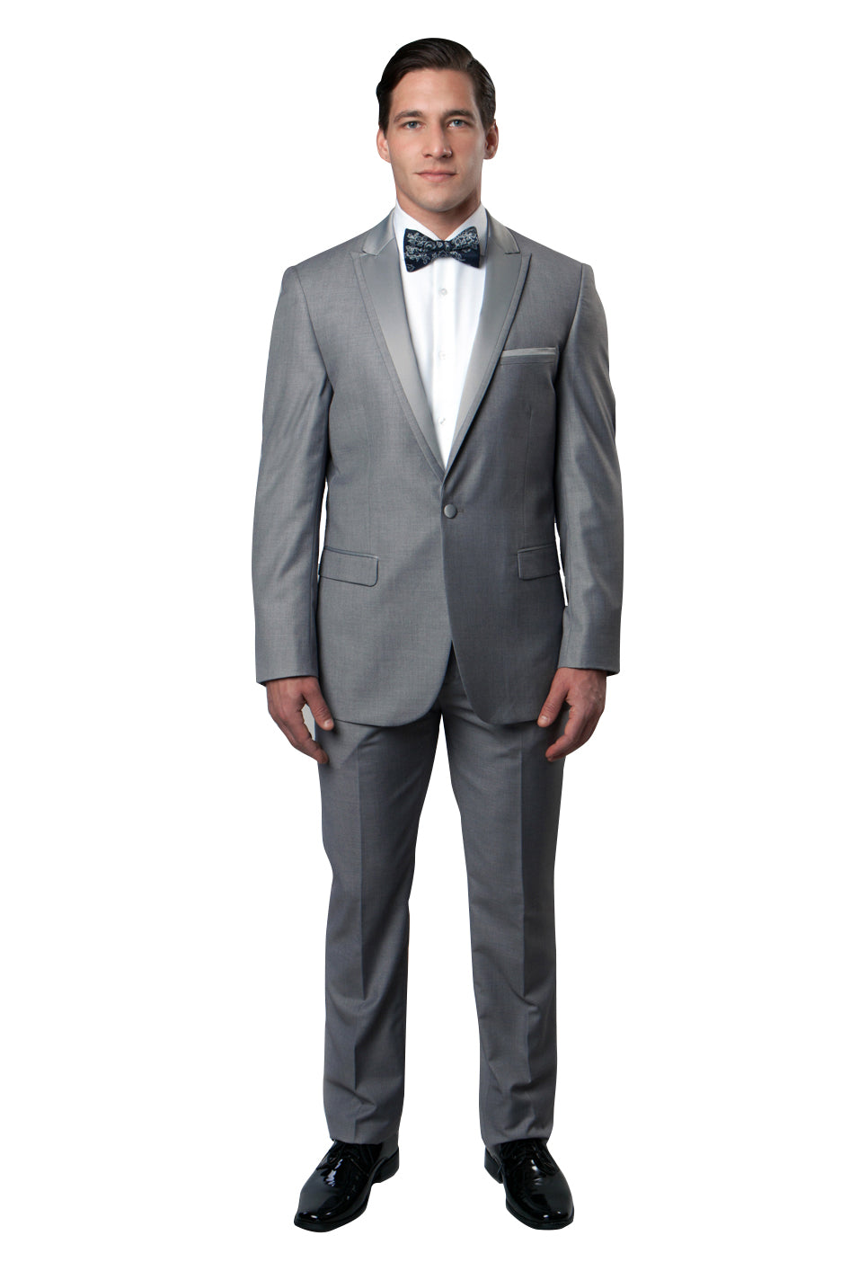Silver on Silver  Slim Fit Prom Tuxedos - 2 PC