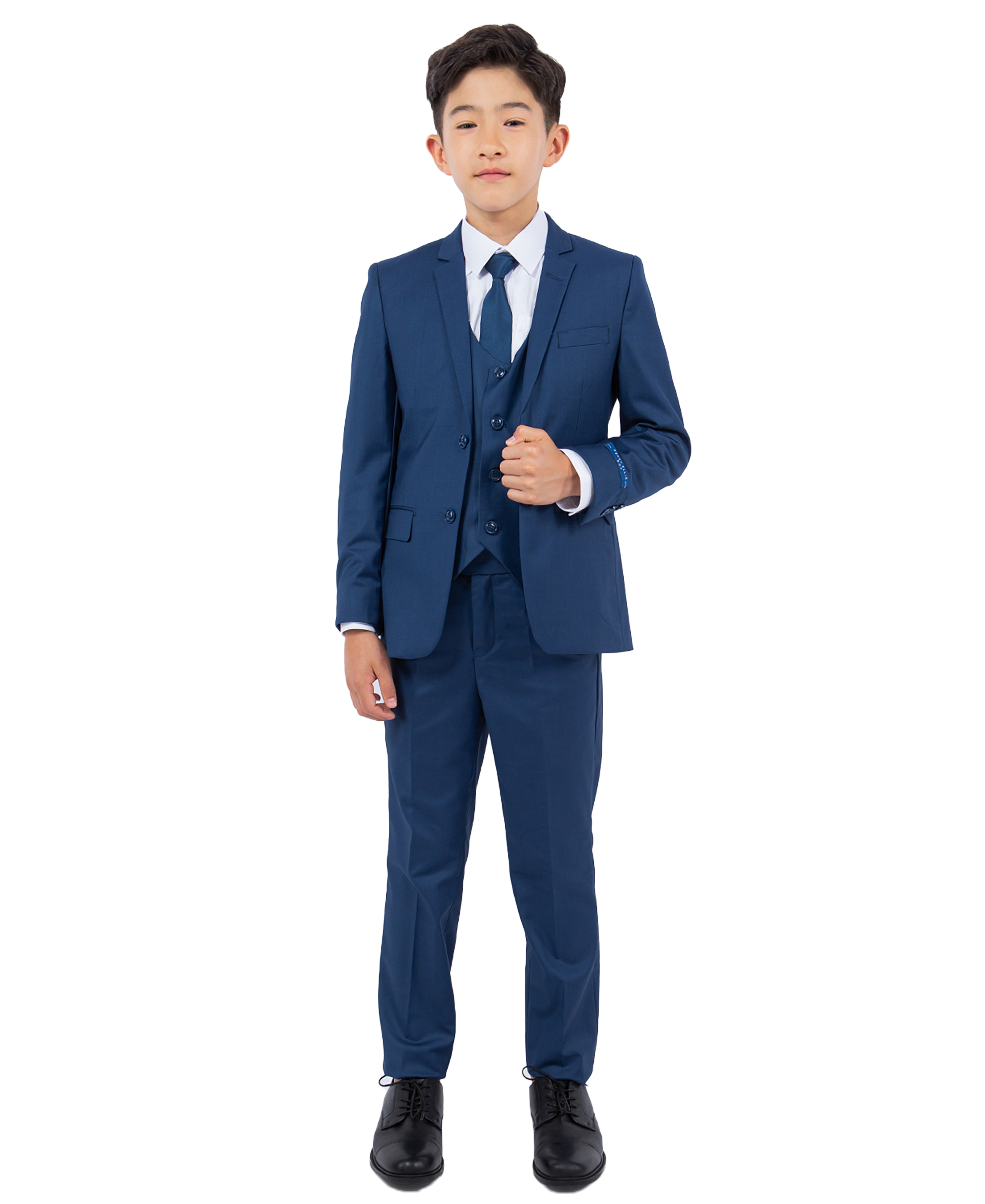 Perry Ellis Boys Suit Solid Indigo Blue