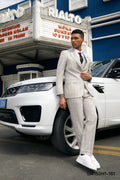 Light Grey Glen Check 3 PC Stacy Adams Suit