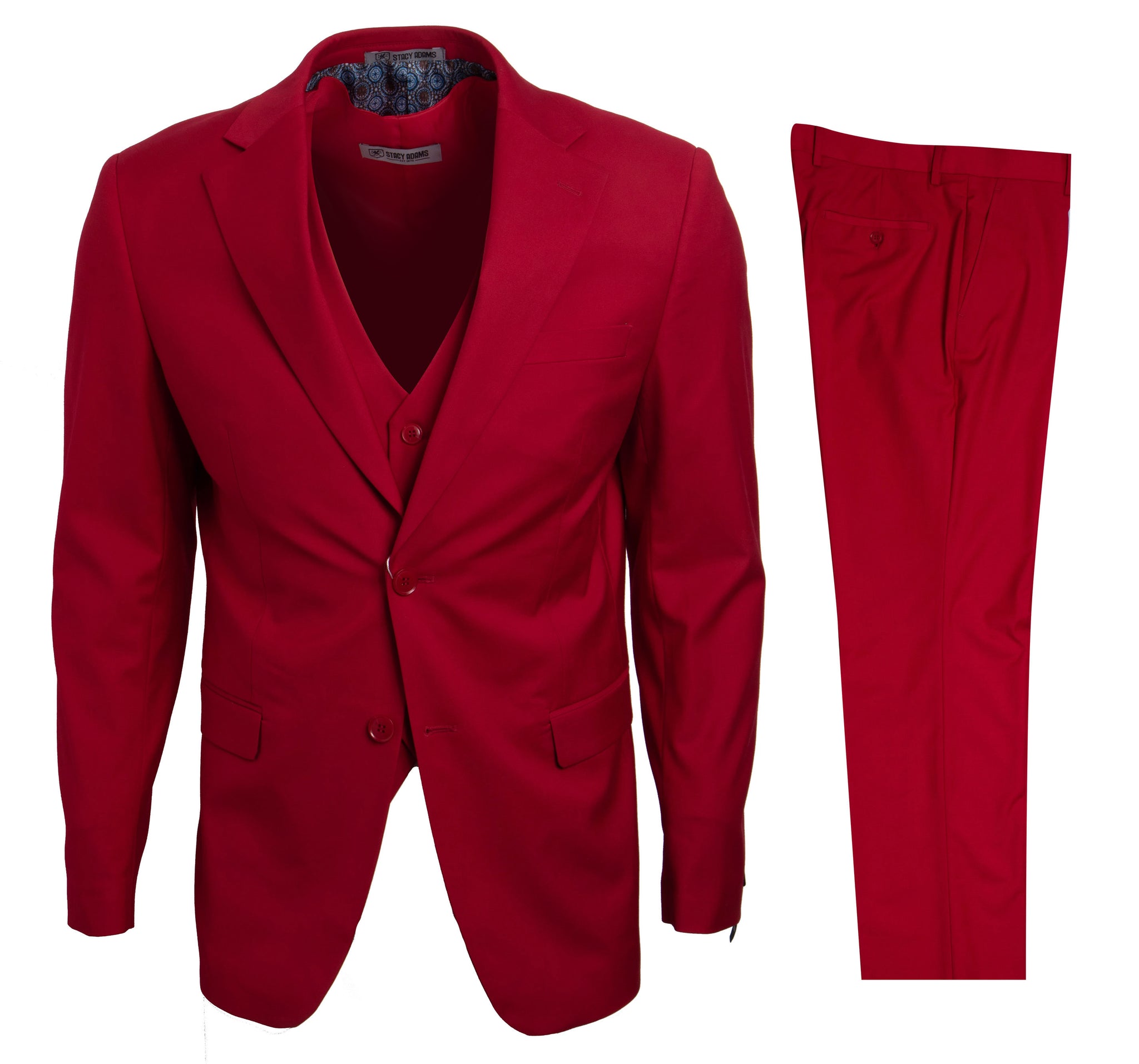 Red Slim Fit Suits men's Wedding Suits With Pants Business 2 Pieces (J –  classbydress