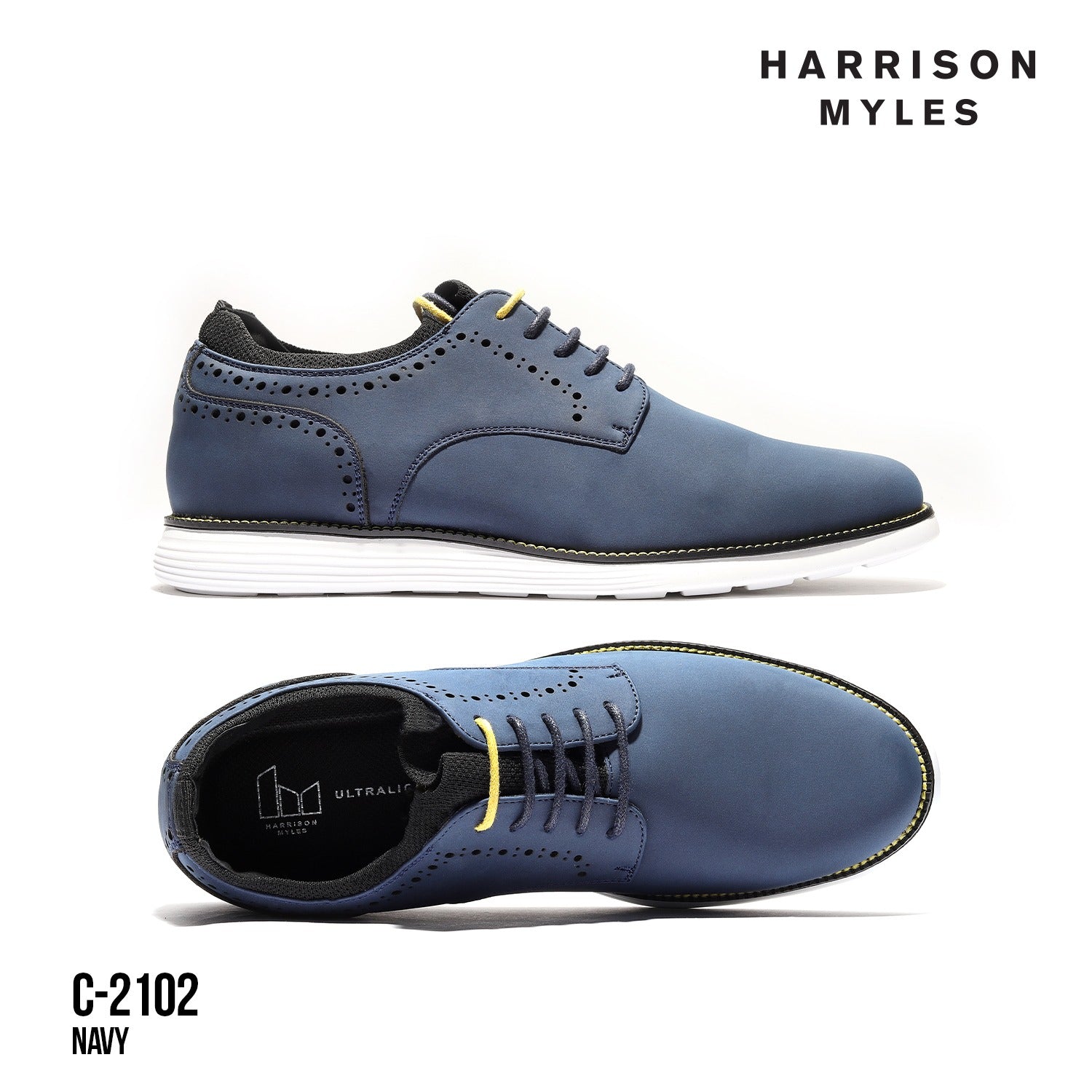 Harrison Myles Navy Lace-Up