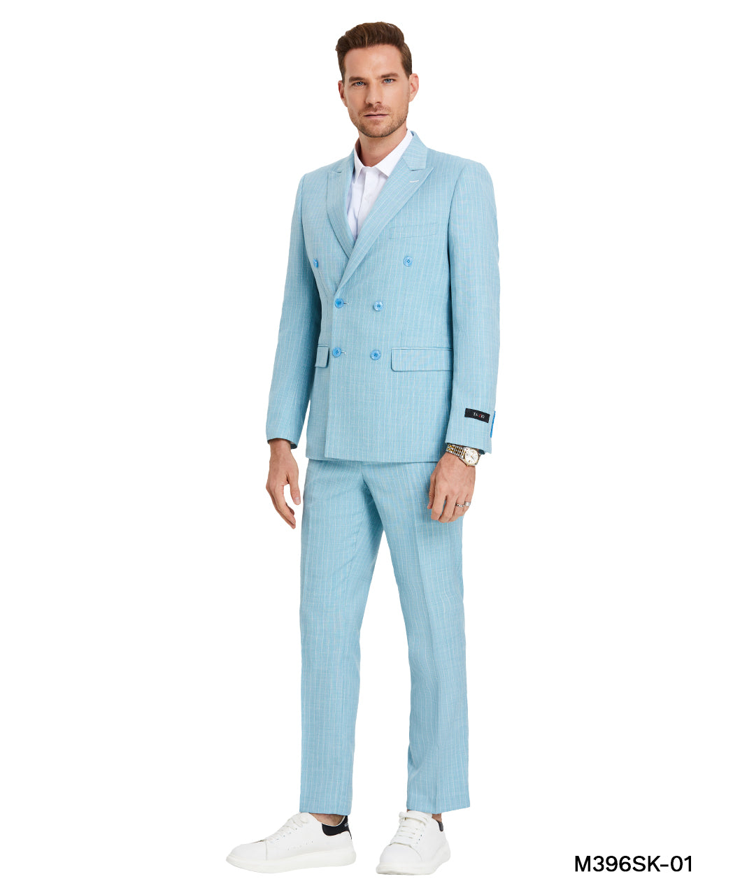 Double-Breasted Pin-Stripe 2 Piece Suit