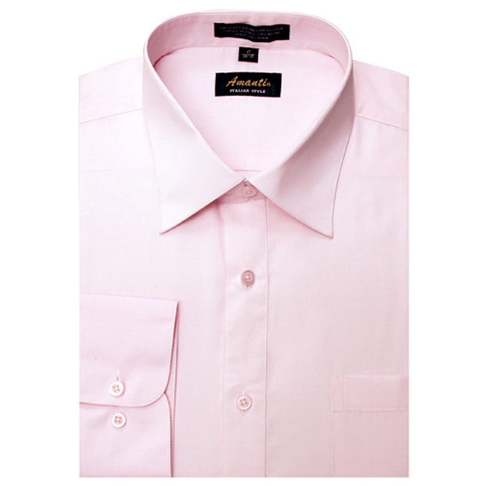 Amanti Men's Classic Dress Shirt Convertible Cuff