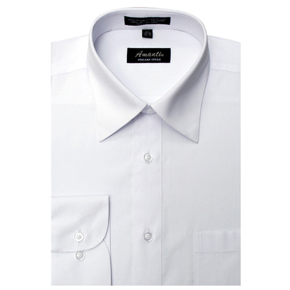 Amanti Men's Classic Dress Shirt Convertible Cuff